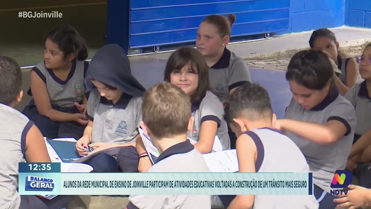 Projeto leva educação no trânsito a alunos da rede municipal de Joinville
