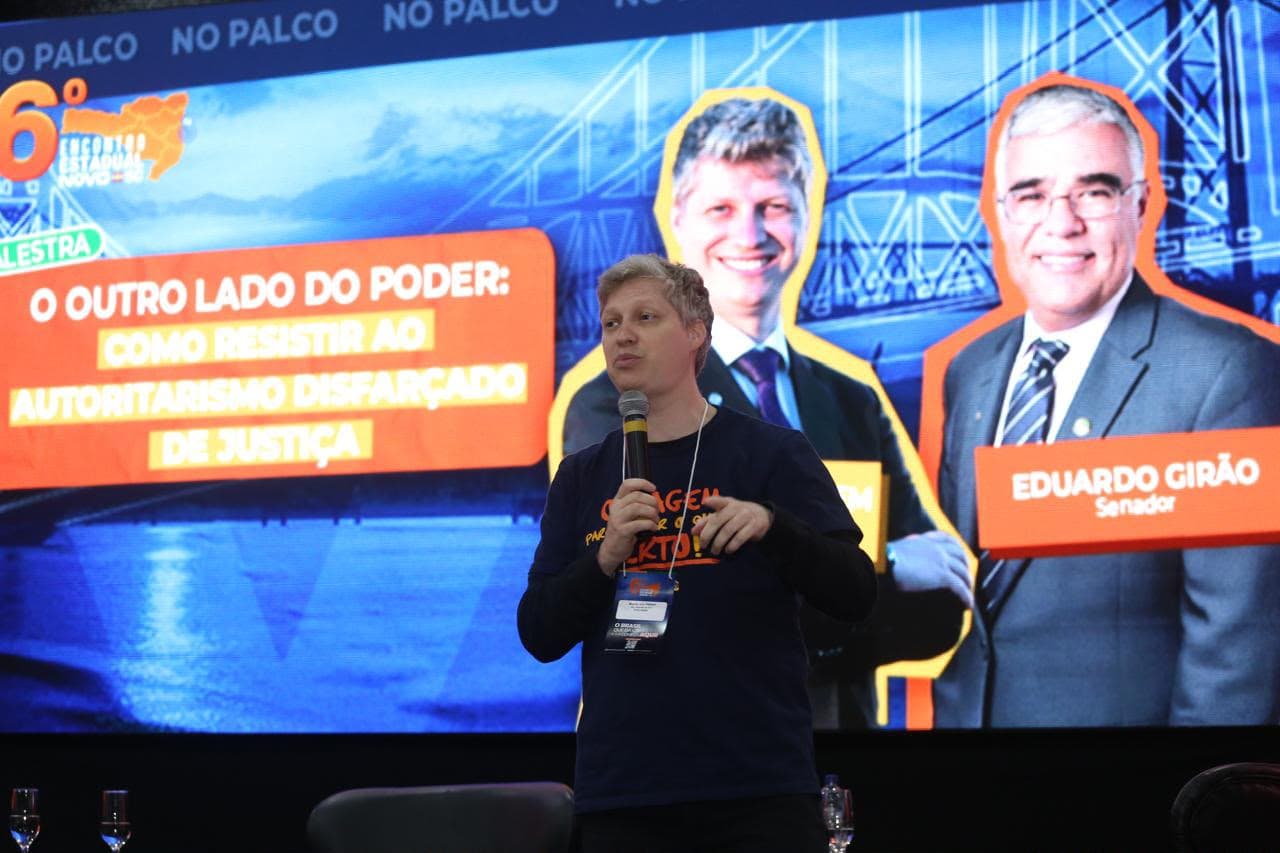Marcel Van Hattem debate "Ditadura do Judiciário" em encontro do Novo em Joinville