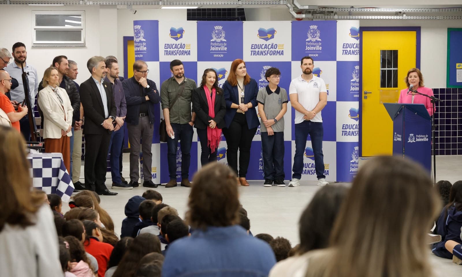 Prefeitura inaugura obras de reforma e ampliação de escola na zona Sul de Joinville